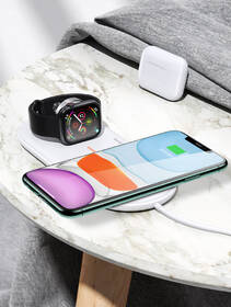 Bezdrátová nabíječka USAMS CD119 pro telefony + Apple Watch bílá

 obrázek produktu 1 z 8