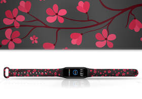 Řemínek Mi-Band na Xiaomi Mi Band 3/4 - motiv Sakura, černý 

 obrázek produktu 1 z 3