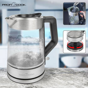 Rychlovarná konvice Profi Cook WKS 1190 G, inox LED 1,7 l 

 obrázek produktu 8 z 10