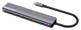 USB Hub Canyon DS-17 6in1 4k USB-C šedý

 obrázek produktu 4 z 11