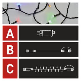 Spojovací řetěz EMOS 100 LED Základní sada pro spojovací řetězy Standard, 10 m, venkovní, multicolor, časovač 

 obrázek produktu 3 z 10