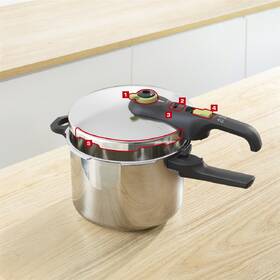 Tlakový hrnec Tefal P2586800 Secure Trendy 6 l + 8 l nerez

 obrázek produktu 3 z 7