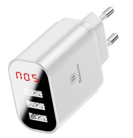 Nabíječka do sítě Baseus Mirror Lake Digital Display 3xUSB 3.4A bílá

 obrázek produktu 1 z 4