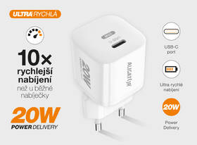 Nabíječka do sítě Aligator Power Delivery 20W, USB-C + kabel pro Apple bílá

 obrázek produktu 2 z 5
