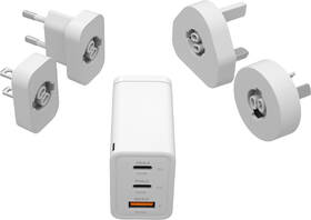 Cestovní adaptér Cubenest nabíjecí 2xUSB-C/1xUSB, 65 W GaN, EU, UK, US, AU 

 obrázek produktu 1 z 10