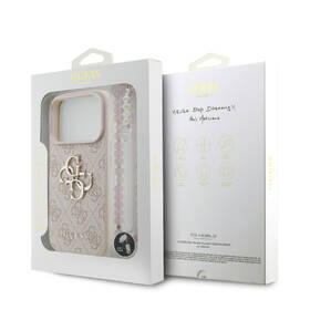 Kryt na mobil Guess PU 4G Metal Logo Strap na Apple iPhone 17 Pro růžový

 obrázek produktu 7 z 7