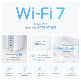 Komplexní Wi-Fi systém TP-Link Deco BE65, BE9300, Wi-Fi 7 (3 ks) bílý

 obrázek produktu 2 z 4