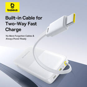 Powerbanka Baseus Bipow 2 10000mAh 20W s kabelem USB-C bílá

 obrázek produktu 9 z 17