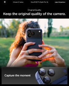 Ochranné sklo čočky fotoaparátu Spigen tR EZ Fit Optik Pro XL na Apple iPhone 17 Pro černé

 obrázek produktu 12 z 15