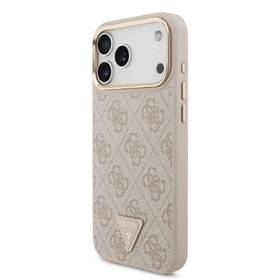 Kryt na mobil Guess 4G Strass Triangle Logo Gold Frame MagSafe na Apple iPhone 18 Pro růžový

 obrázek produktu 1 z 6
