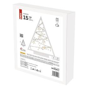LED dekorace EMOS 15 LED stromeček s ozdobami, 40 cm, 2x AA, vnitřní, teplá bílá 

 obrázek produktu 6 z 6