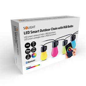 Party osvětlení Solight 15 žárovek, 14m+6m, 10W, RGB, Bluetooth 

 obrázek produktu 8 z 8