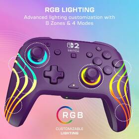 Gamepad Turtle Beach Afterglow Wave Wireless RGB, NS2 fialový

 obrázek produktu 9 z 14