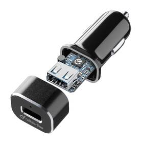 Adaptér do auta CellularLine Tetra Force 18W, QC 3.0 + USB-C kabel 1m černý

 obrázek produktu 2 z 3
