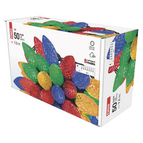 Vánoční osvětlení EMOS 50 LED řetěz, barevné žárovky, 9,8 m, multicolor, multifunkce 

 obrázek produktu 10 z 10