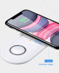 Bezdrátová nabíječka USAMS CD119 pro telefony + Apple Watch bílá

 obrázek produktu 6 z 8