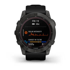 Chytré hodinky Garmin fenix 7X Sapphire Solar - Titan Carbon Gray/Black Silicone Band 

 obrázek produktu 1 z 10