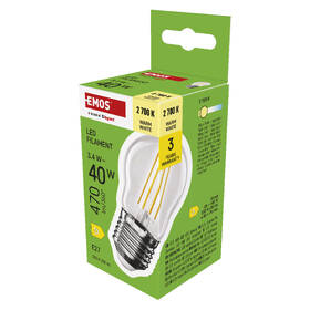 Žárovka LED EMOS Filament Mini Globe, 3,4 W, E27, teplá bílá 

 obrázek produktu 6 z 7