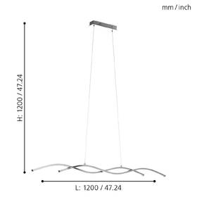 Závěsné svítidlo Eglo Lasana 2, LED, 2x14W chrom

 obrázek produktu 2 z 4