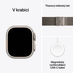 Chytré hodinky Apple GPS + Cellular 49mm přírodní titan - přírodní titanový milánský tah - M 

 obrázek produktu 6 z 6