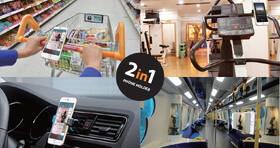 Držák na mobil GoGEN MCH640, univerzální, 2v1 černé/šedé

 obrázek produktu 5 z 9