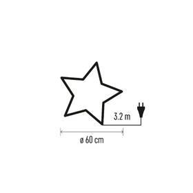 LED dekorace EMOS vánoční hvězda papírová závěsná se zlatými třpytkami na okrajích, bílá, 60 cm, vnitřní 

 obrázek produktu 2 z 3