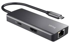 USB Hub Trust DALYX, 6-in-1 USB-C Multi-Port stříbrný

 obrázek produktu 1 z 11