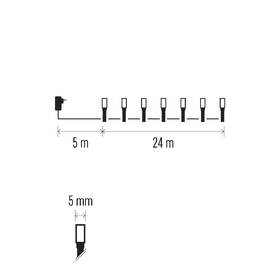 LED řetěz EMOS 240LED řetěz, 24 m, venkovní i vnitřní, multicolor, programy, časovač 

 obrázek produktu 4 z 6