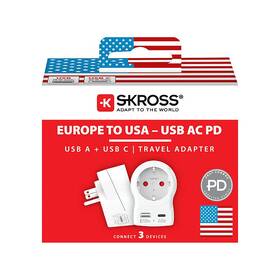 Cestovní adaptér Solight PA29PD20, USB A+C, 20W, do Spojených států, typ B bílý

 obrázek produktu 6 z 6