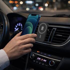 Držák na mobil Obal:Me MagNetix Plate bezdrátový, nabíjecí 15W černý

 obrázek produktu 5 z 7