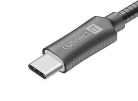 Kabel Connect IT Wirez Steel Knight USB/USB-C, ocelový, opletený, 1m šedý

 obrázek produktu 1 z 3
