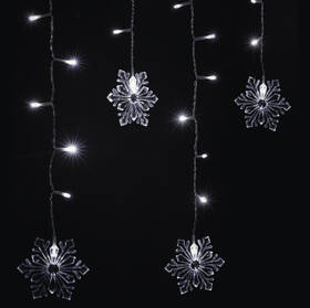 Vánoční osvětlení EMOS 60 LED závěs – vločky, 135 × 50 cm, vnitřní, studená bílá 

 obrázek produktu 3 z 8