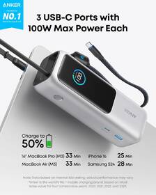 Powerbanka Anker 165W Built-In USB-C and Retractable Cable 25000 mAh stříbrná

 obrázek produktu 1 z 5