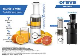 Odšťavňovač Orava Taurus-3 mini bílý

 obrázek produktu 6 z 6