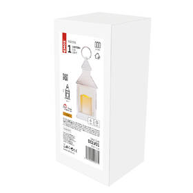 LED dekorace EMOS lucerna antik bílá blikající, 3x AAA, vnitřní, vintage, časovač 

 obrázek produktu 4 z 4