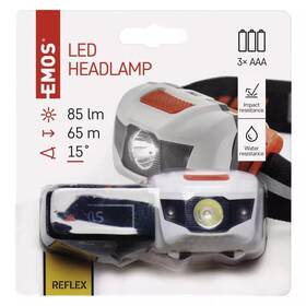 Čelovka EMOS P3521, LED, 85 lm, 65 m, 3x AAA 

 obrázek produktu 7 z 8
