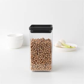 Dóza na potraviny Brabantia Square 1,6 l, dark grey černá/průhledná

 obrázek produktu 4 z 5