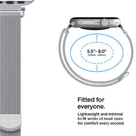 Řemínek Spigen Metal Band na Apple Watch 42/41/40mm stříbrný

 obrázek produktu 10 z 14