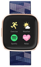 Chytré hodinky Fitbit Versa 2 Special Edition (NFC) - Navy & Pink Woven 

 obrázek produktu 1 z 7