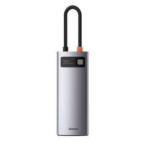 USB Hub Baseus Metal Gleam Series 5v1 HUB USB-C (USB-C PD 100W, 3x USB 3.0, HDMI) šedý

 obrázek produktu 4 z 10