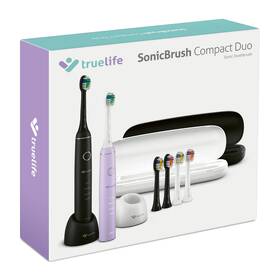Set zubních kartáčků TrueLife SonicBrush Compact Duo Black / Lavender černý/fialový

 obrázek produktu 8 z 11