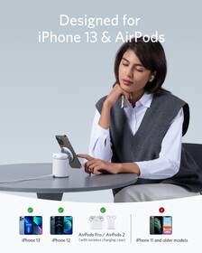 Bezdrátová nabíječka Anker PowerWave Mag-Go 2-in-1 Dock bílá

 obrázek produktu 3 z 5