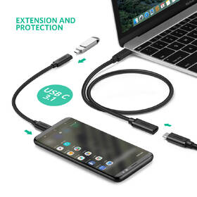 Kabel UGREEN USB-C, prodlužovací, 0,5m černý

 obrázek produktu 2 z 4