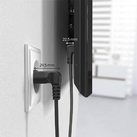 Kabel Hama napájecí, kolmé euro vidlice, 1,5  m černý

 obrázek produktu 6 z 8