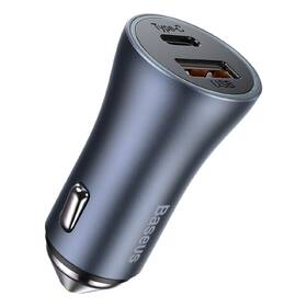 Adaptér do auta Baseus Golden Contactor Pro Dual, USB-C, USB, 40W šedý

 obrázek produktu 1 z 3