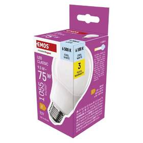 Žárovka LED EMOS Classic, E27, 9,5W, studená bílá 

 obrázek produktu 3 z 3