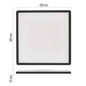 Stropní svítidlo EMOS Flori 22W, 42x42cm, 2200lm, neutrální bílá černé

 obrázek produktu 1 z 4