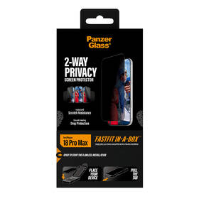 Tvrzené sklo PanzerGlass Privacy na Apple iPhone 18 Pro Max s bezprašným instalačním boxem černé

 obrázek produktu 8 z 8