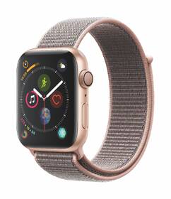 Chytré hodinky Apple Watch Series 4 GPS 44mm pouzdro ze zlatého hliníku - pískově růžový provlékací sportovní řemínek CZ verze 

 obrázek produktu 1 z 2