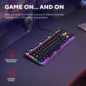 Klávesnice Trust GXT 834 Callaz TKL, US černá

 obrázek produktu 3 z 6